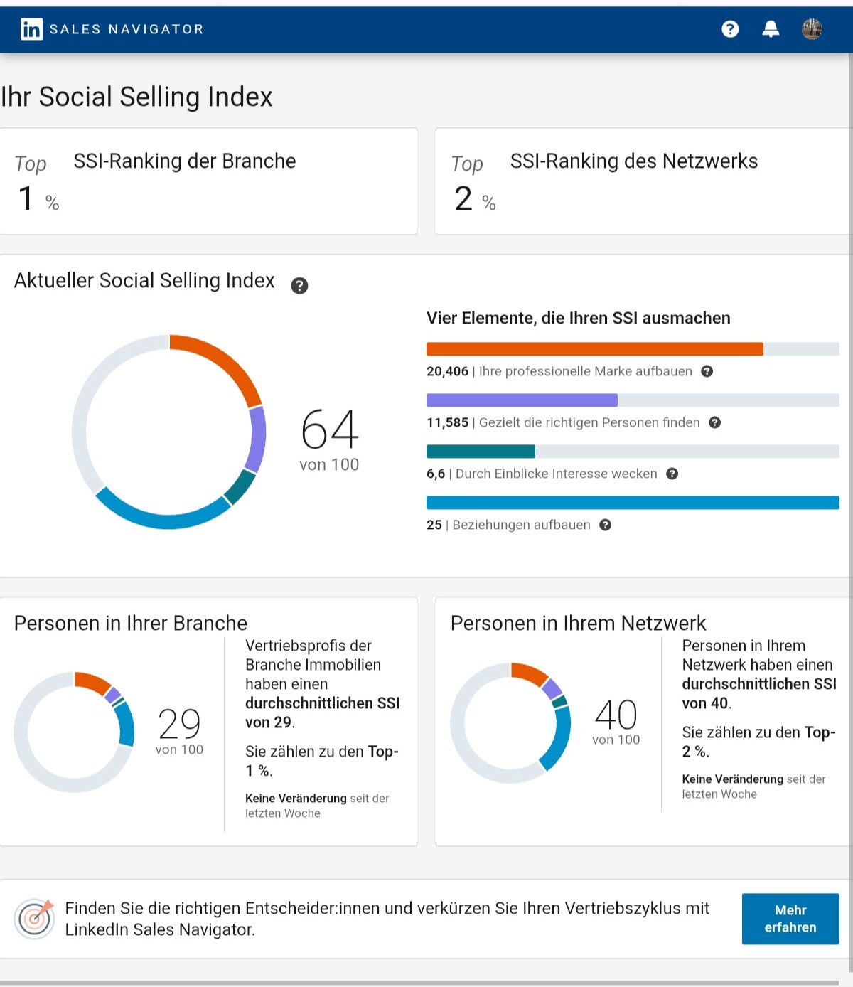 Der SSI Index bei LinkedIn von Elke Wirt