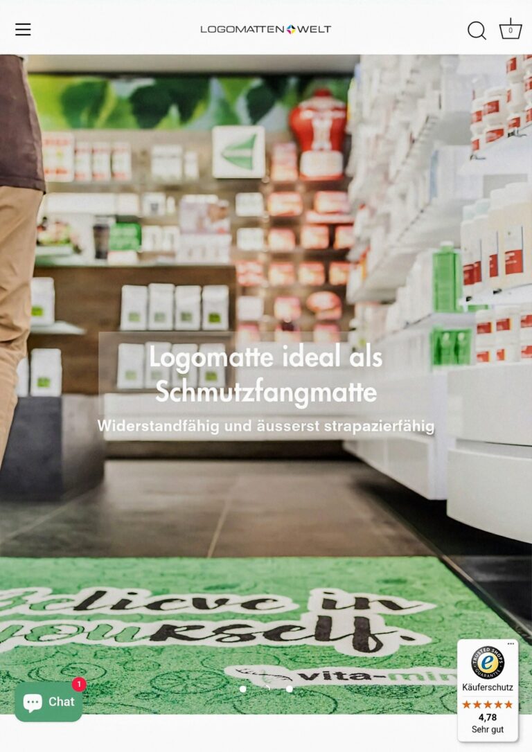 Schmutzfangmatte als Werbeträger